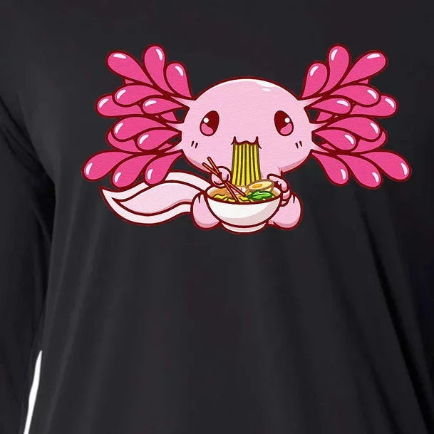 Ra Axolotl Kawaii Anime Japanese Food Cooling Performance Long Sleeve Crew