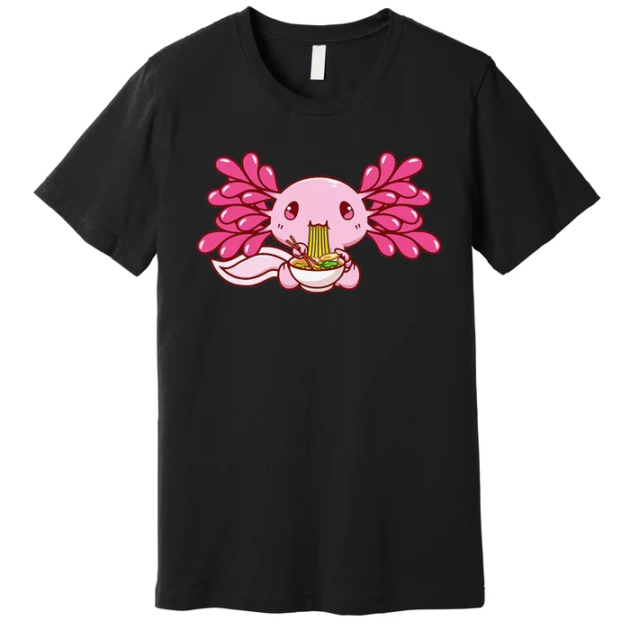 Ra Axolotl Kawaii Anime Japanese Food Premium T-Shirt