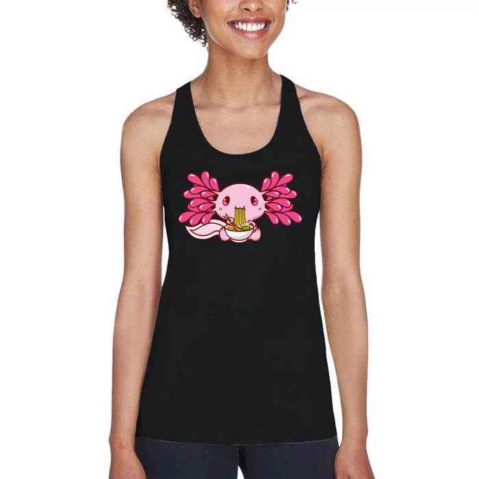 Ra Axolotl Kawaii Anime Japanese Food Women's Racerback Tank