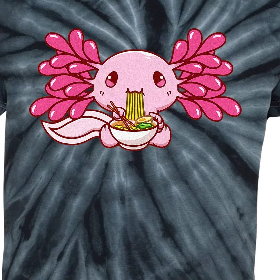 Ra Axolotl Kawaii Anime Japanese Food Kids Tie-Dye T-Shirt