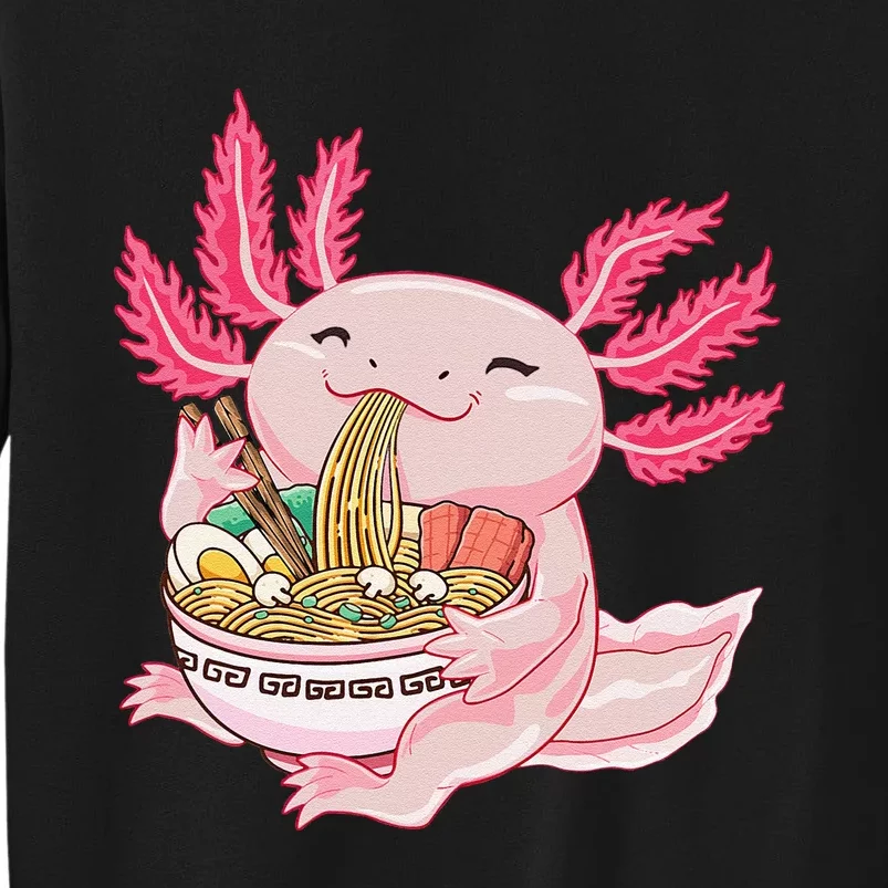 Ra Axolotl Kawaii Anime Japanese Noddles Anime Tall Sweatshirt