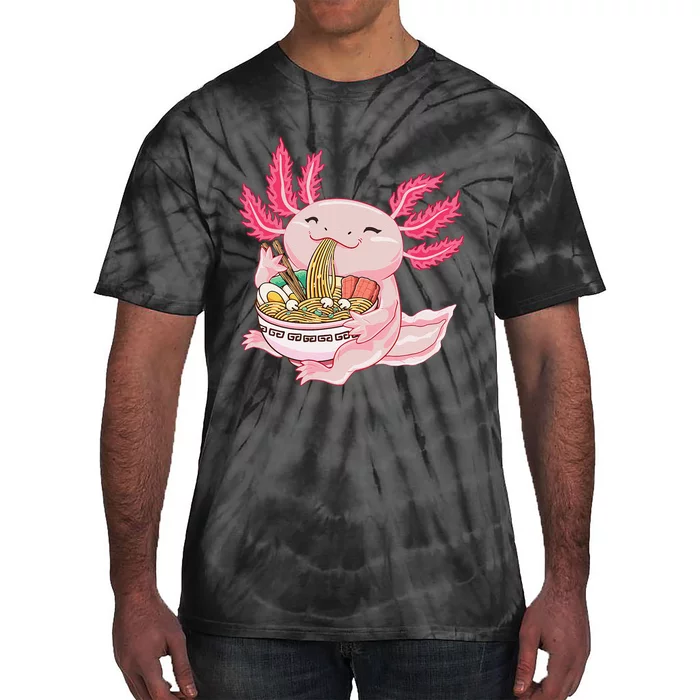 Ra Axolotl Kawaii Anime Japanese Noddles Anime Tie-Dye T-Shirt