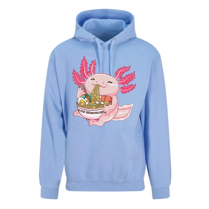 Ra Axolotl Kawaii Anime Japanese Noddles Anime Unisex Surf Hoodie