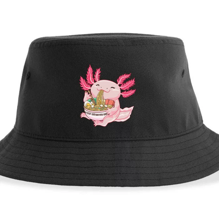 Ra Axolotl Kawaii Anime Japanese Noddles Anime Girls Gift Sustainable Bucket Hat