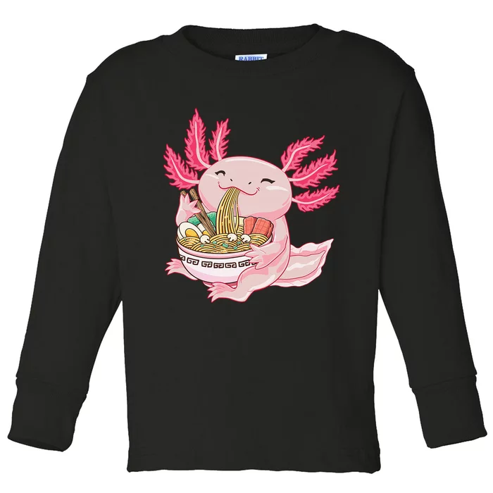 Ra Axolotl Kawaii Anime Japanese Noddles Anime Girls Gift Toddler Long Sleeve Shirt