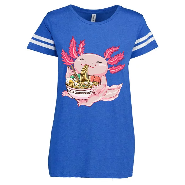 Ra Axolotl Kawaii Anime Japanese Noddles Anime Girls Gift Enza Ladies Jersey Football T-Shirt