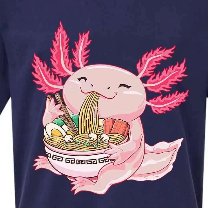 Ra Axolotl Kawaii Anime Japanese Noddles Anime Girls Gift Sueded Cloud Jersey T-Shirt