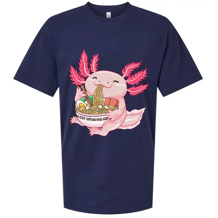 Ra Axolotl Kawaii Anime Japanese Noddles Anime Girls Gift Sueded Cloud Jersey T-Shirt