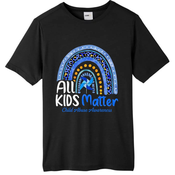 Rainbow All KidsMatter Pinwheel Child Abuse Awareness ChromaSoft Performance T-Shirt