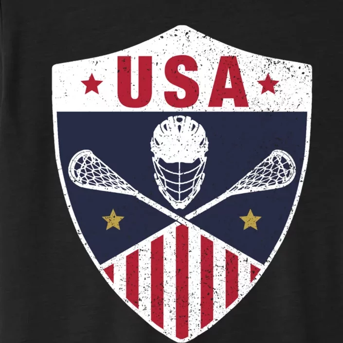 Retro American Lacrosse I Proud USA Lax Player Gift ChromaSoft Performance T-Shirt