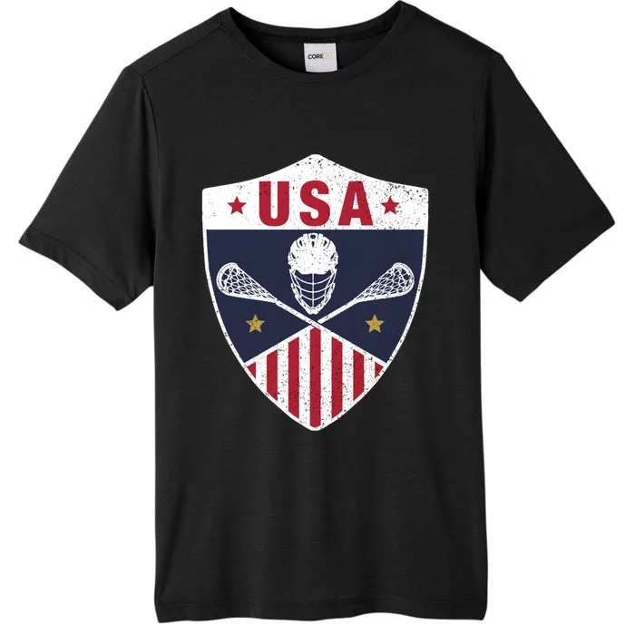 Retro American Lacrosse I Proud USA Lax Player Gift ChromaSoft Performance T-Shirt