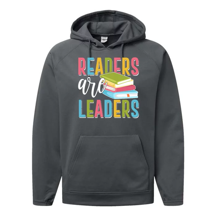 Readers Are Leaders Book Lover Performance Fleece Hoodie