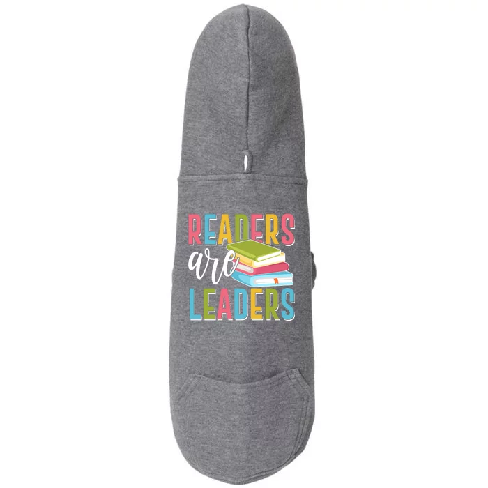 Readers Are Leaders Book Lover Doggie 3-End Fleece Hoodie