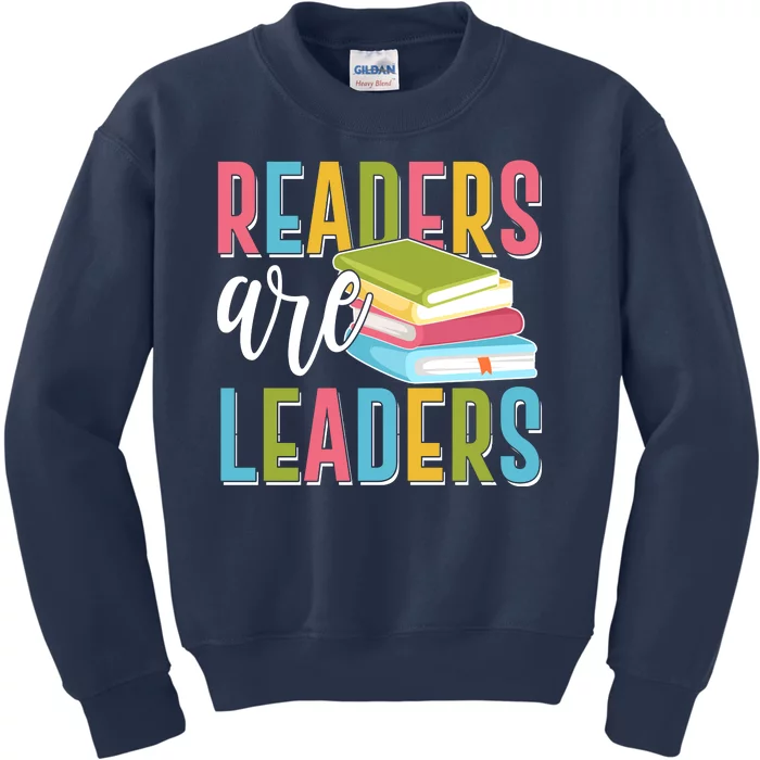 Readers Are Leaders Book Lover Kids Sweatshirt