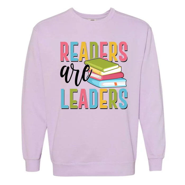 Readers Are Leaders Book Lover Garment-Dyed Sweatshirt