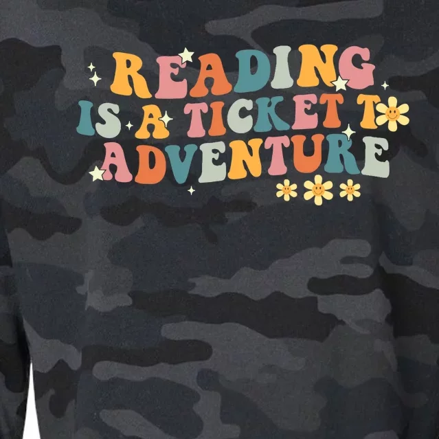 Reading Adventure Library Student Teacher Book Librarians Cropped Pullover Crew