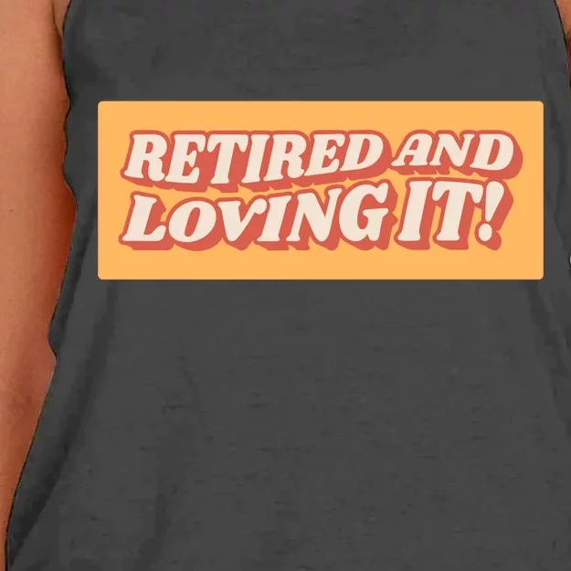 Retired And Loving it Women's Knotted Racerback Tank