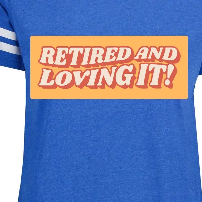 Retired And Loving it Enza Ladies Jersey Football T-Shirt