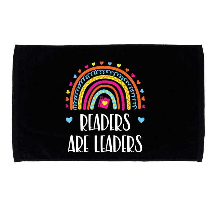 Readers Are Leaders Rainbow Book Lovers Microfiber Hand Towel