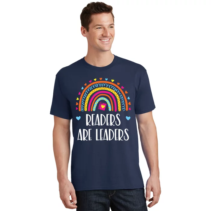 Readers Are Leaders Rainbow Book Lovers T-Shirt