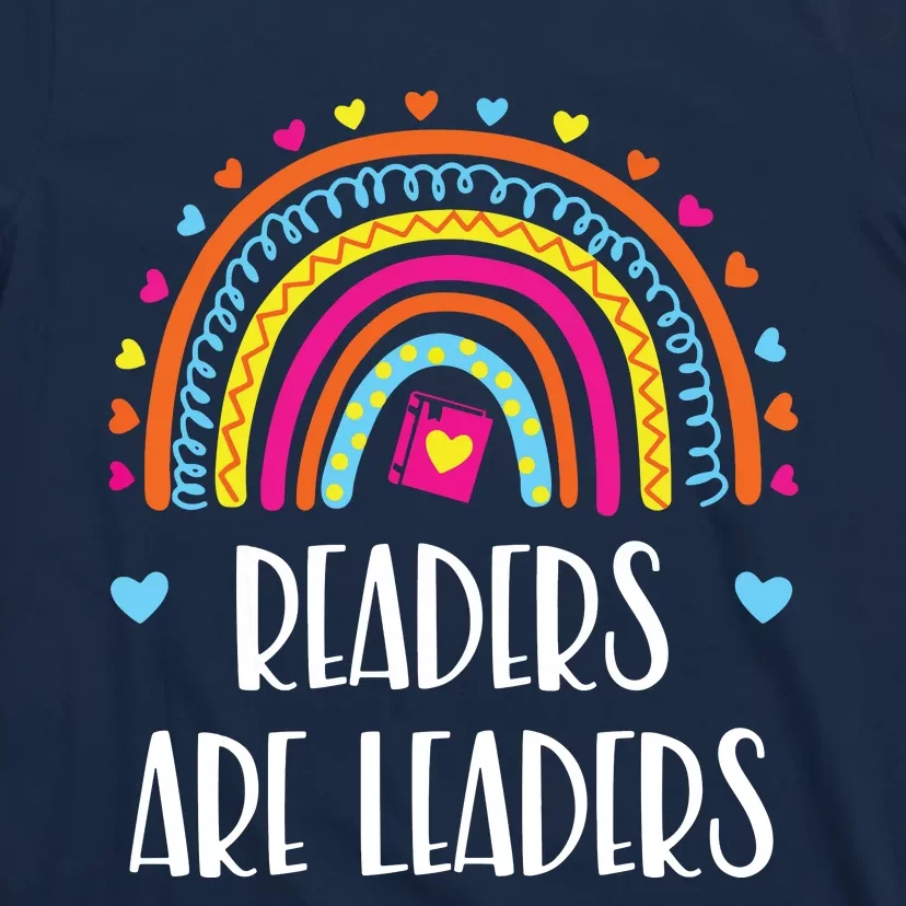 Readers Are Leaders Rainbow Book Lovers T-Shirt