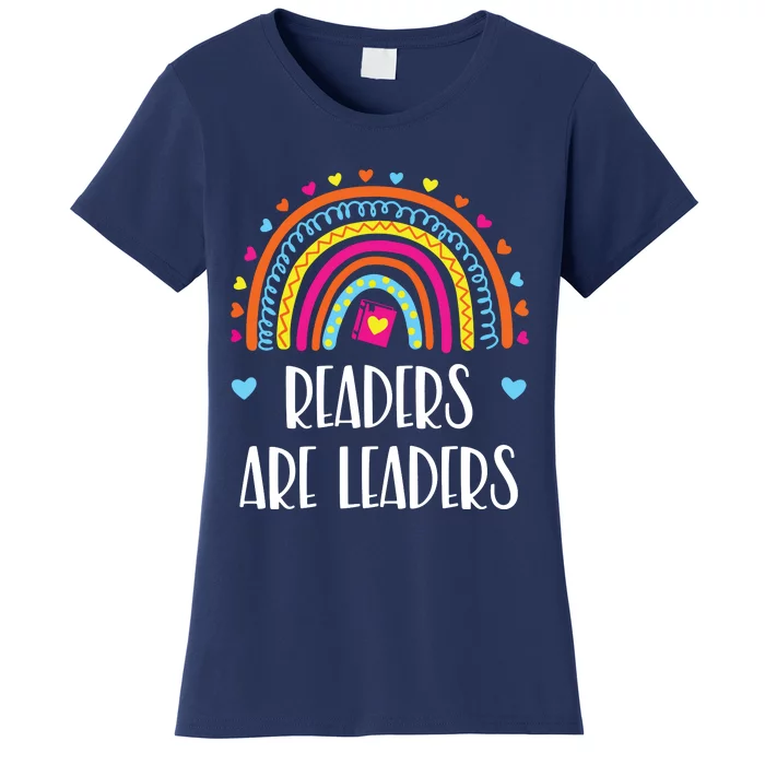 Readers Are Leaders Rainbow Book Lovers Women's T-Shirt