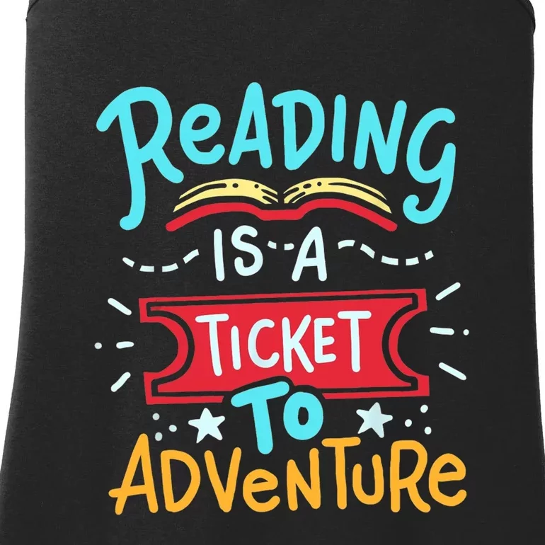 Reading Adventure Library Student Teacher Book Gift Ladies Essential Tank