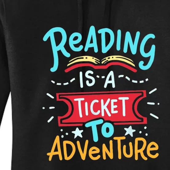 Reading Adventure Library Student Teacher Book Gift Women's Pullover Hoodie