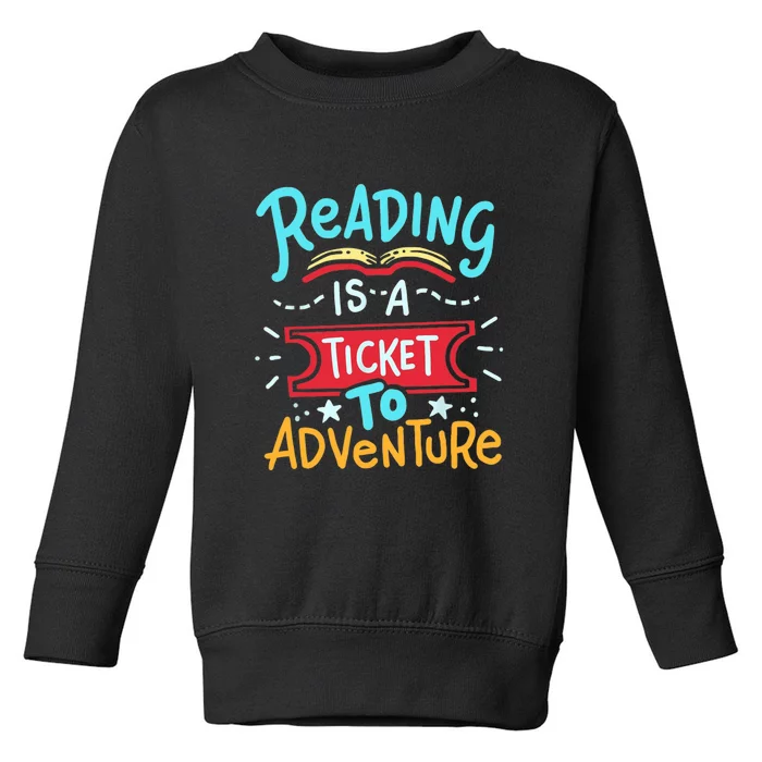 Reading Adventure Library Student Teacher Book Gift Toddler Sweatshirt