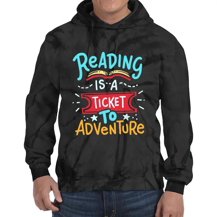 Reading Adventure Library Student Teacher Book Gift Tie Dye Hoodie