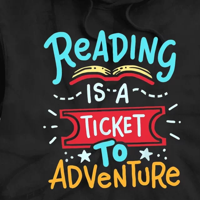 Reading Adventure Library Student Teacher Book Gift Tie Dye Hoodie