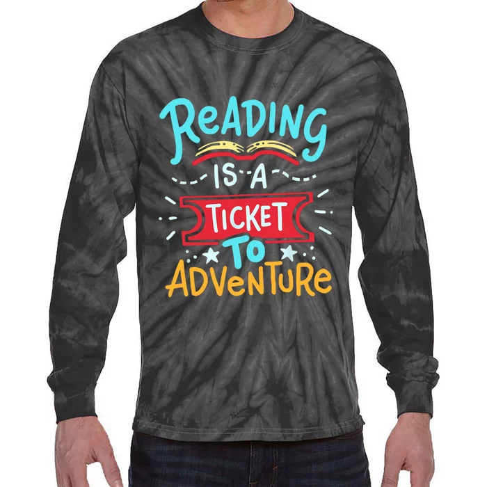 Reading Adventure Library Student Teacher Book Gift Tie-Dye Long Sleeve Shirt