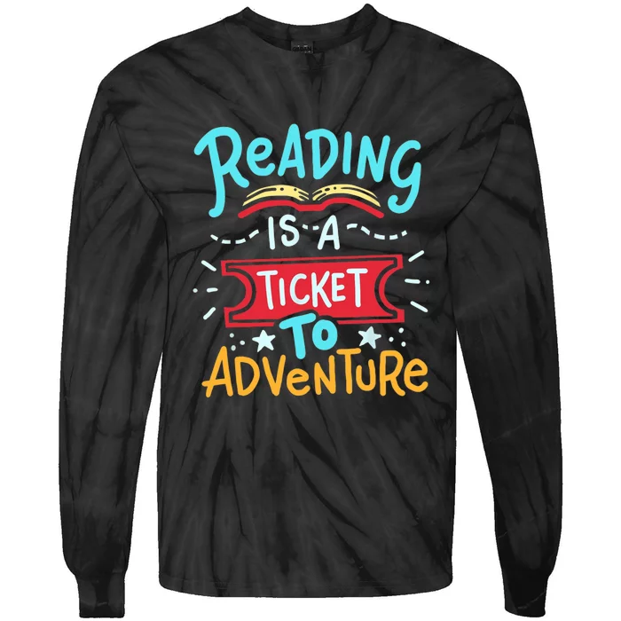 Reading Adventure Library Student Teacher Book Gift Tie-Dye Long Sleeve Shirt