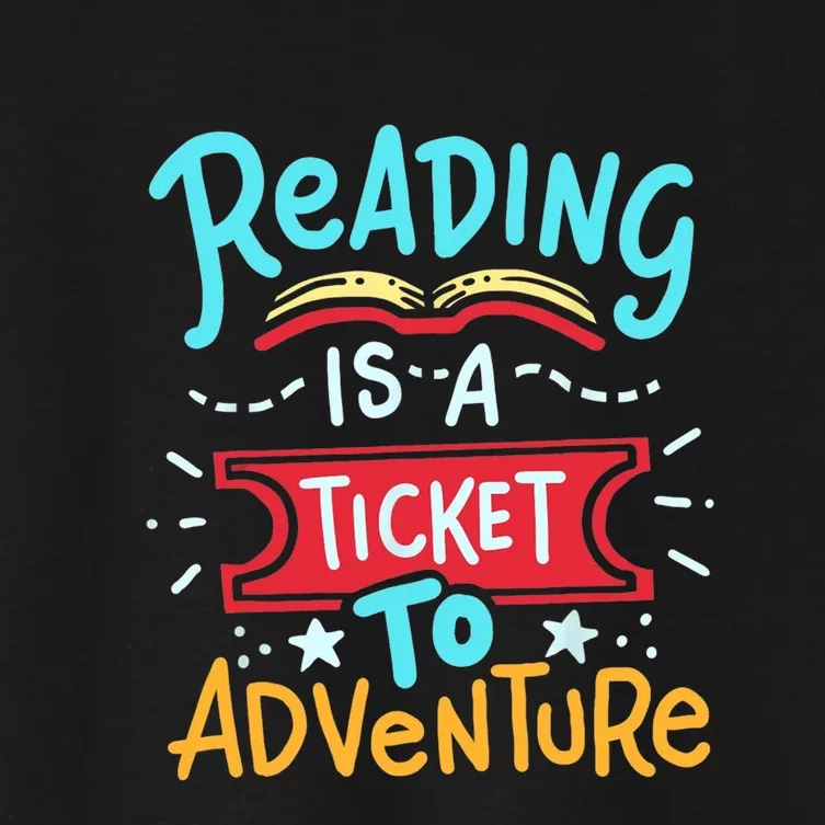 Reading Adventure Library Student Teacher Book Gift Women's Crop Top Tee