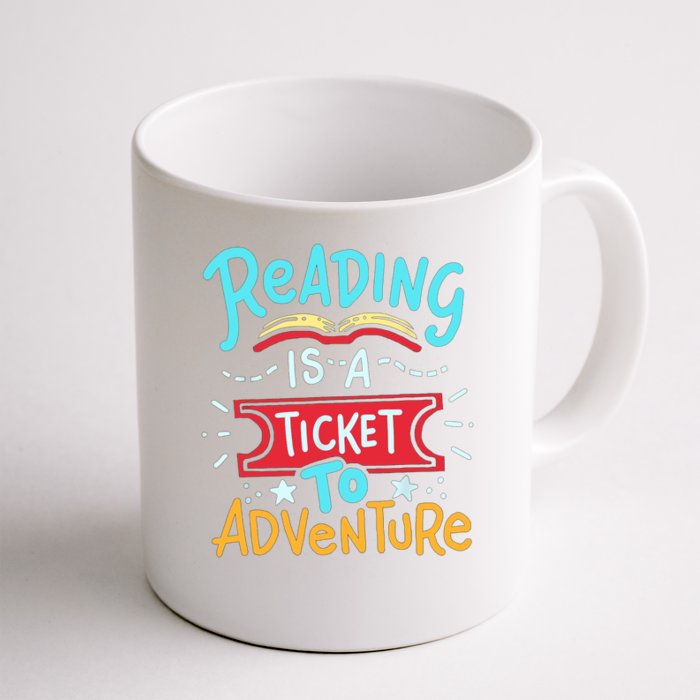 Reading Adventure Library Student Teacher Book Gift Front & Back Coffee Mug