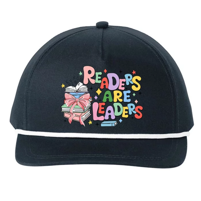 Readers Are Leaders Book Lover Bookworm Snapback Five-Panel Rope Hat