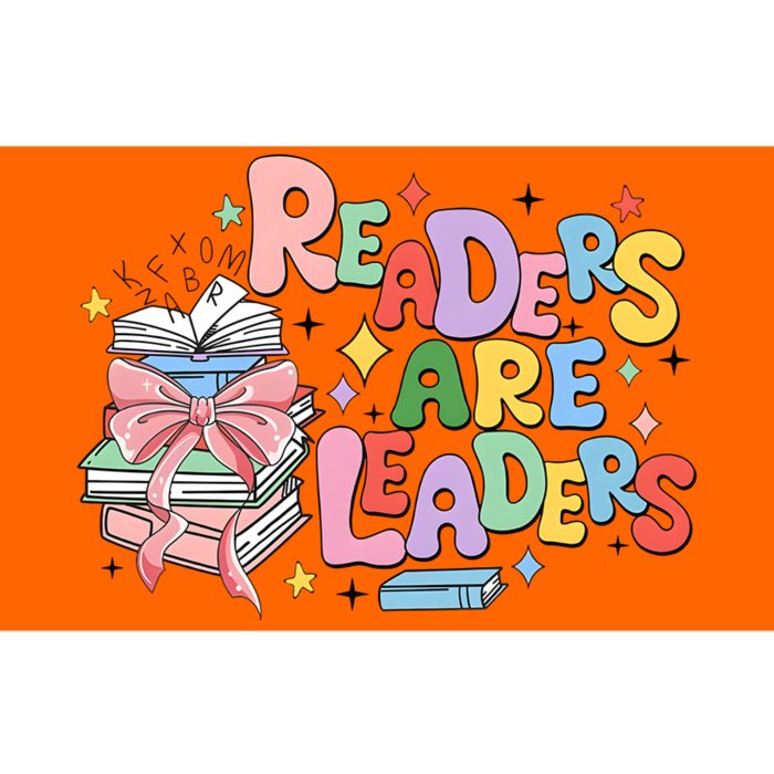 Readers Are Leaders Book Lover Bookworm Bumper Sticker