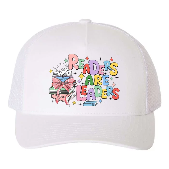 Readers Are Leaders Book Lover Bookworm Yupoong Adult 5-Panel Trucker Hat