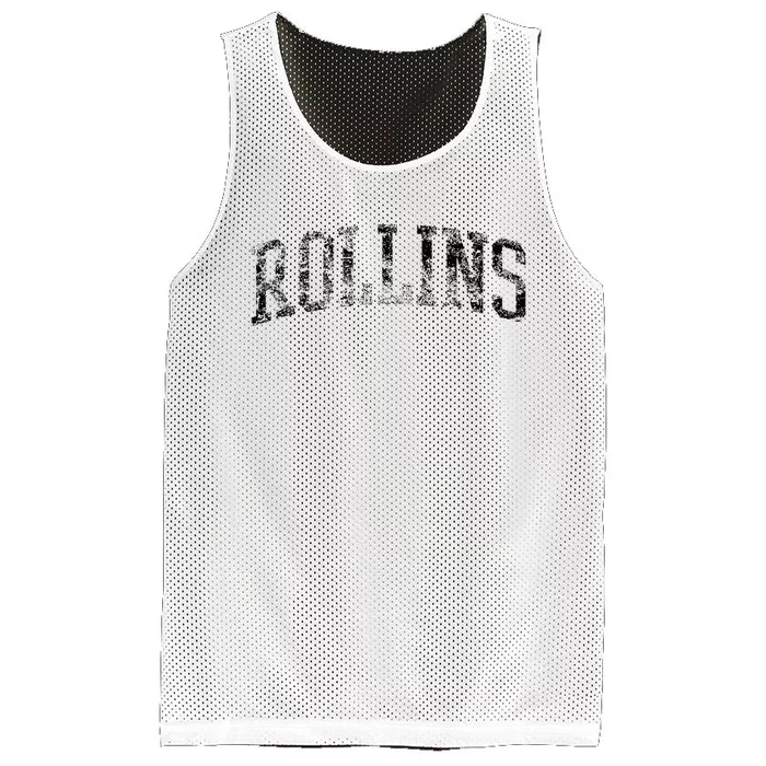 Rollins Arch Logo Vintage Retro University Alumni Style Mesh Reversible Basketball Jersey Tank