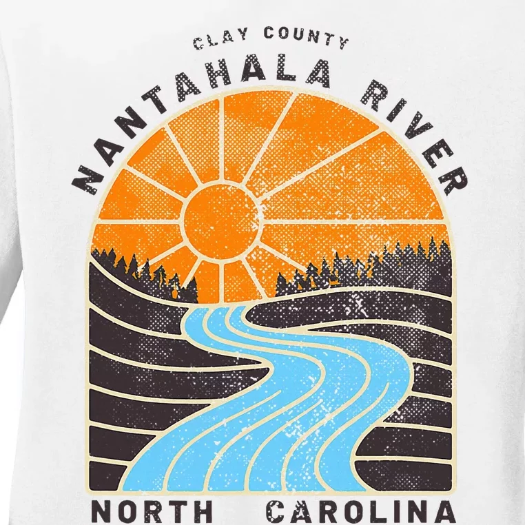 Rivers And Lakes Of Nc Nantahala River Ladies Long Sleeve Shirt