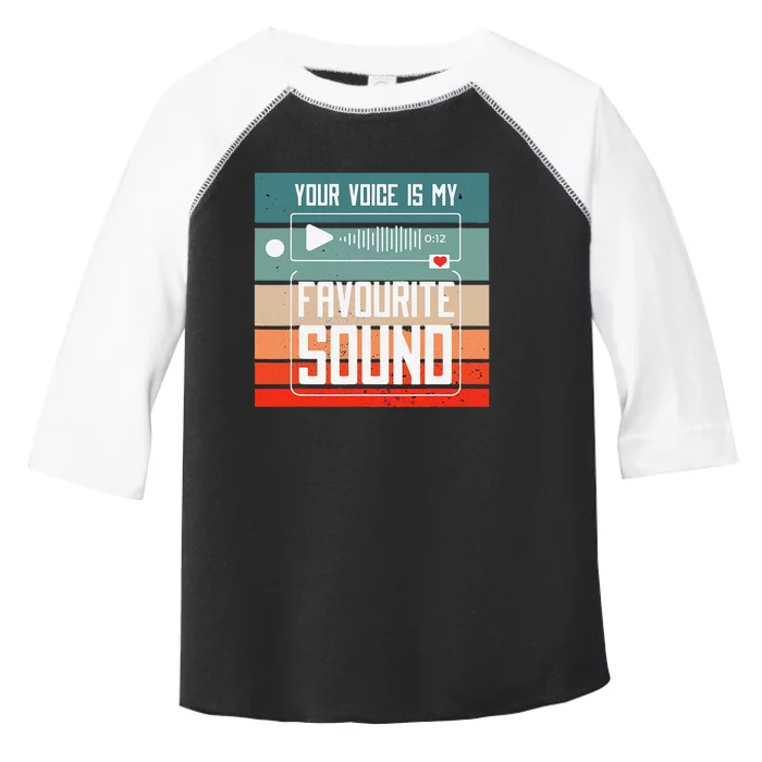 Romantics Audio Love Special Connection Voice Sound Of Love Toddler Fine Jersey T-Shirt