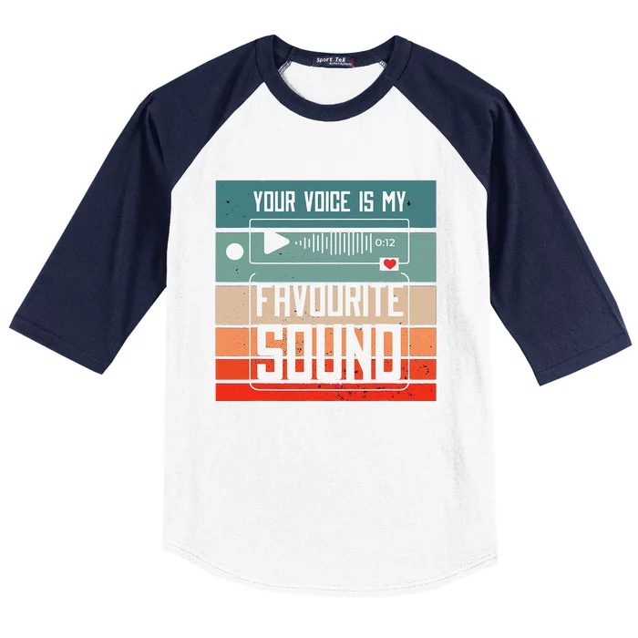 Romantics Audio Love Special Connection Voice Sound Of Love Baseball Sleeve Shirt