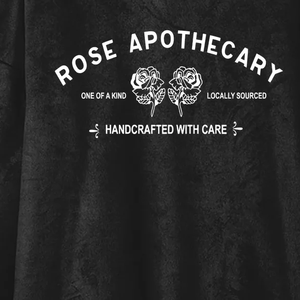 Rose Apothecary Locally Sourced Hand Crafted With Care Hooded Wearable Blanket