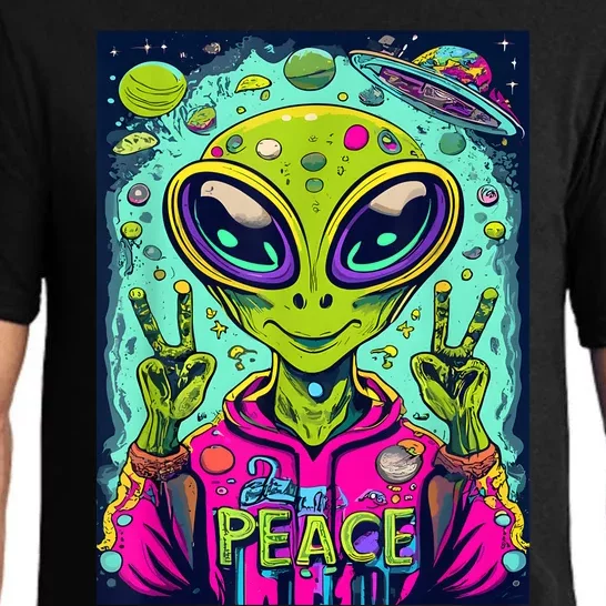 Retro Alien Lover UFO Abduction Team Alien Pajama Set