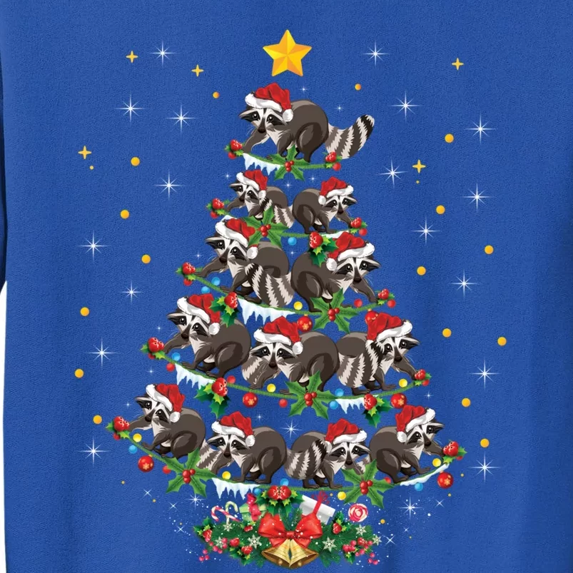 Raccoon Animal Lover Xmas Gift Raccoon Christmas Tree Meaningful Gift Tall Sweatshirt