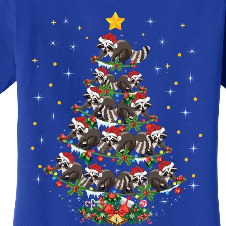 Raccoon Animal Lover Xmas Gift Raccoon Christmas Tree Meaningful Gift Women's T-Shirt