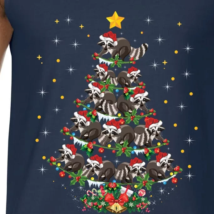 Raccoon Animal Lover Xmas Gift Raccoon Christmas Tree Meaningful Gift Comfort Colors® Tank Top