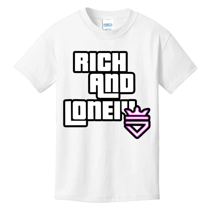 Rich And Lonely Rnl Wasted Miami Kids T-Shirt