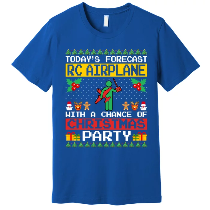 Rc Airplane Lover Christmas Party Rc Airplane Ugly Xmas Cute Gift Premium T-Shirt