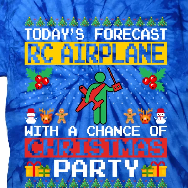 Rc Airplane Lover Christmas Party Rc Airplane Ugly Xmas Cute Gift Tie-Dye T-Shirt